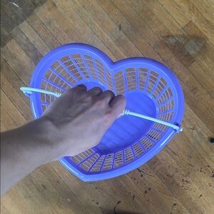 Purple Heart-Shaped Basket